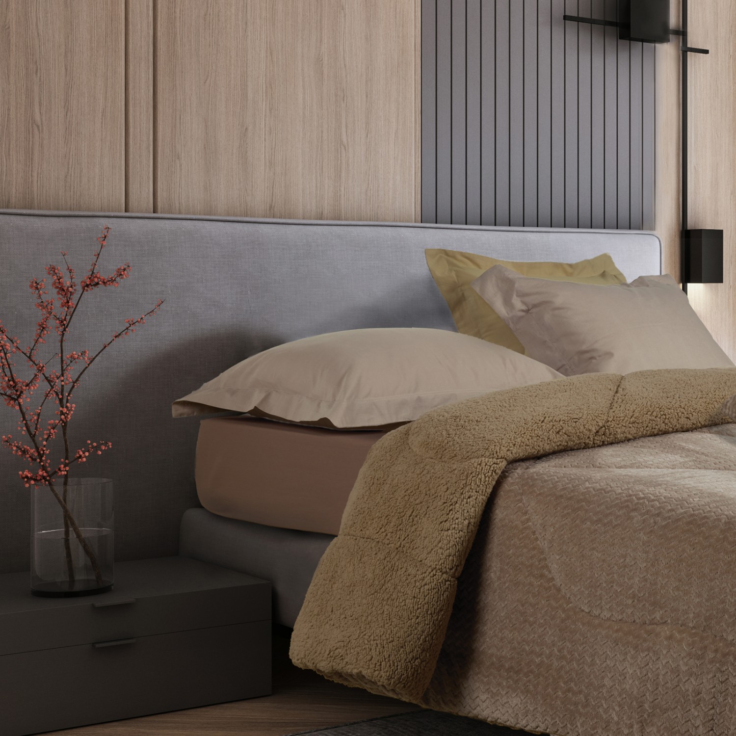 DAS HOME ΚΟΥΒΕΡΤΟΠΑΠΛΩΜΑ SHERPA ΥΠΕΡΔΙΠΛΟ 1367 TAUPE