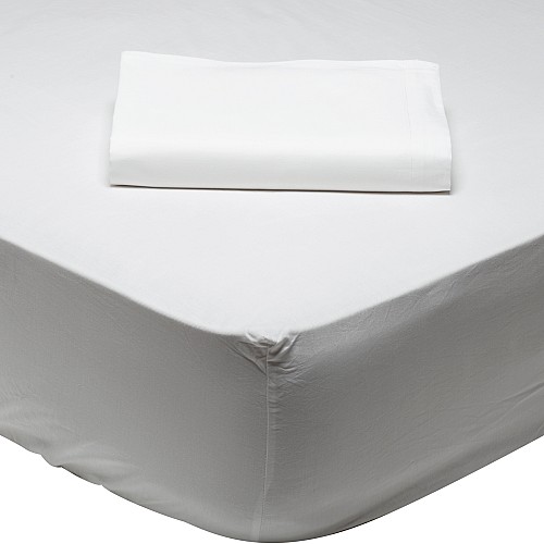 DAS HOME ΣΕΝΤΟΝΙ ΜΟΝΟ ΜΕ ΛΑΣΤΙΧΟ 100*200+35 ARTIC WHITE 1001 ARTIC WHITE