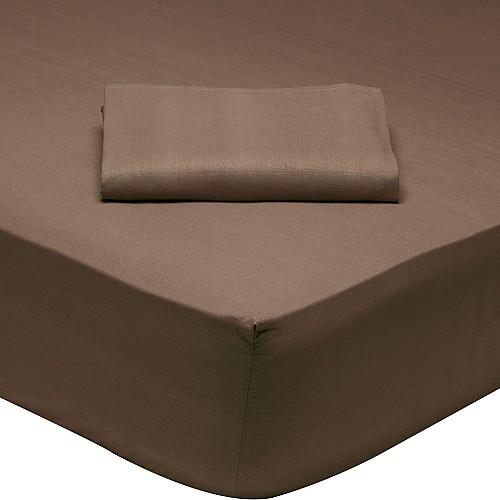 DAS HOME ΣΕΝΤΟΝΙ ΜΟΝΟ ΜΕ ΛΑΣΤΙΧΟ 100*200+35 COFFEE BROWN 1004 COFFEE BROWN