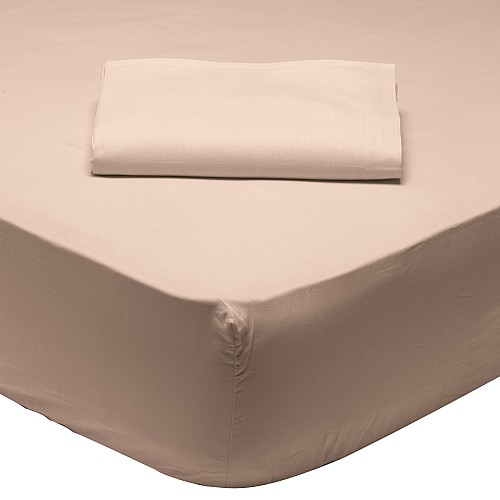 DAS HOME ΣΕΝΤΟΝΙ ΗΜΙΔΙΠΛΟ ΜΕ ΛΑΣΤΙΧΟ 120*200+35 BEIGE 1002 BEIGE