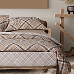DAS HOME ΣΕΤ ΣΕΝΤΟΝΙΑ ΥΠΕΡΔΙΠΛΑ ΜΕ ΛΑΣΤΙΧΟ CASUAL 5435 BEIGE, BLACK