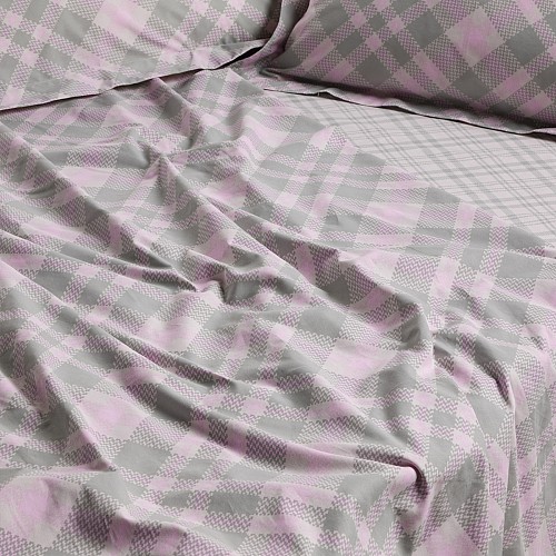 DAS HOME ΣΕΤ ΣΕΝΤΟΝΙΑ ΥΠΕΡΔΙΠΛΑ ΜΕ ΛΑΣΤΙΧΟ CASUAL 5436 MINT, PINK