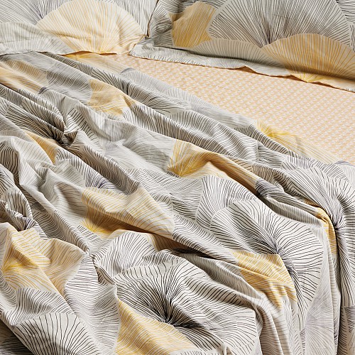 DAS HOME ΣΕΤ ΣΕΝΤΟΝΙΑ ΥΠΕΡΔΙΠΛΑ HAPPY 9685 GREY, OCHRE