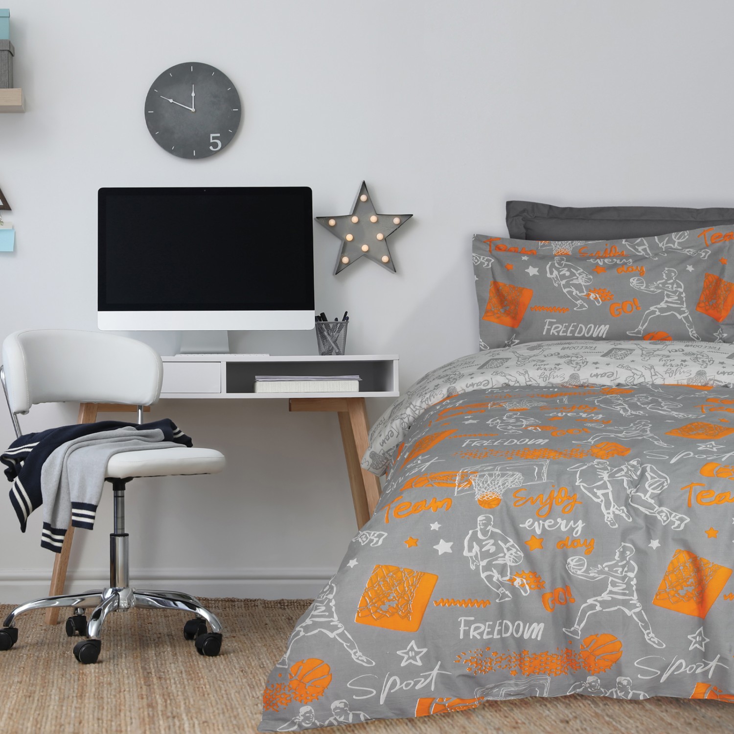 DAS KIDS ΣΕΤ ΣΕΝΤΟΝΙΑ ΜΟΝΑ 4941 GREY, ORANGE