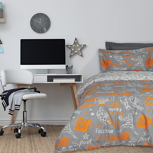 DAS KIDS ΣΕΤ ΣΕΝΤΟΝΙΑ ΜΟΝΑ 4941 GREY, ORANGE