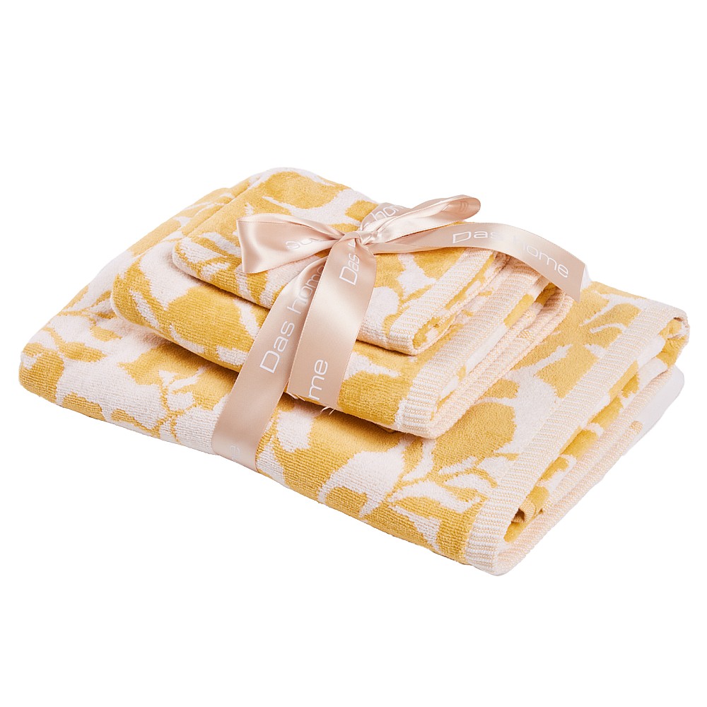 DAS HOME ΣΕΤ ΠΕΤΣΕΤΕΣ 3ΤΕΜΑΧΙΑ DAILY 0794 OCHRE