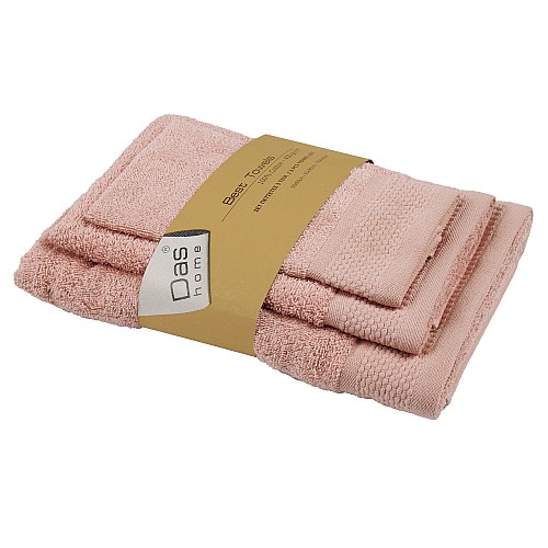 DAS HOME ΣΕΤ ΠΕΤΣΕΤΕΣ 3ΤΕΜΑΧΙΩΝ BEST 0832 PINK