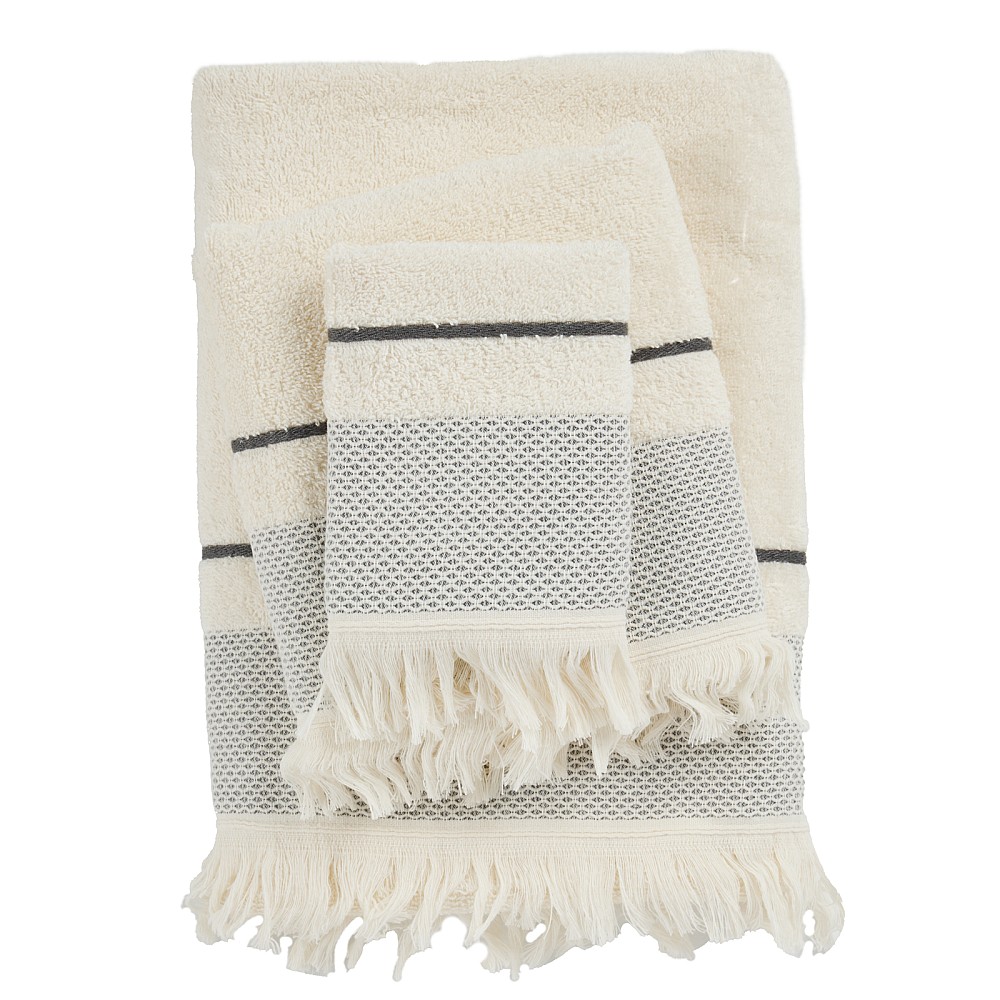 DAS HOME ΣΕΤ ΠΕΤΣΕΤΕΣ 3ΤΕΜΑΧΙΩΝ BEST 0840 IVORY