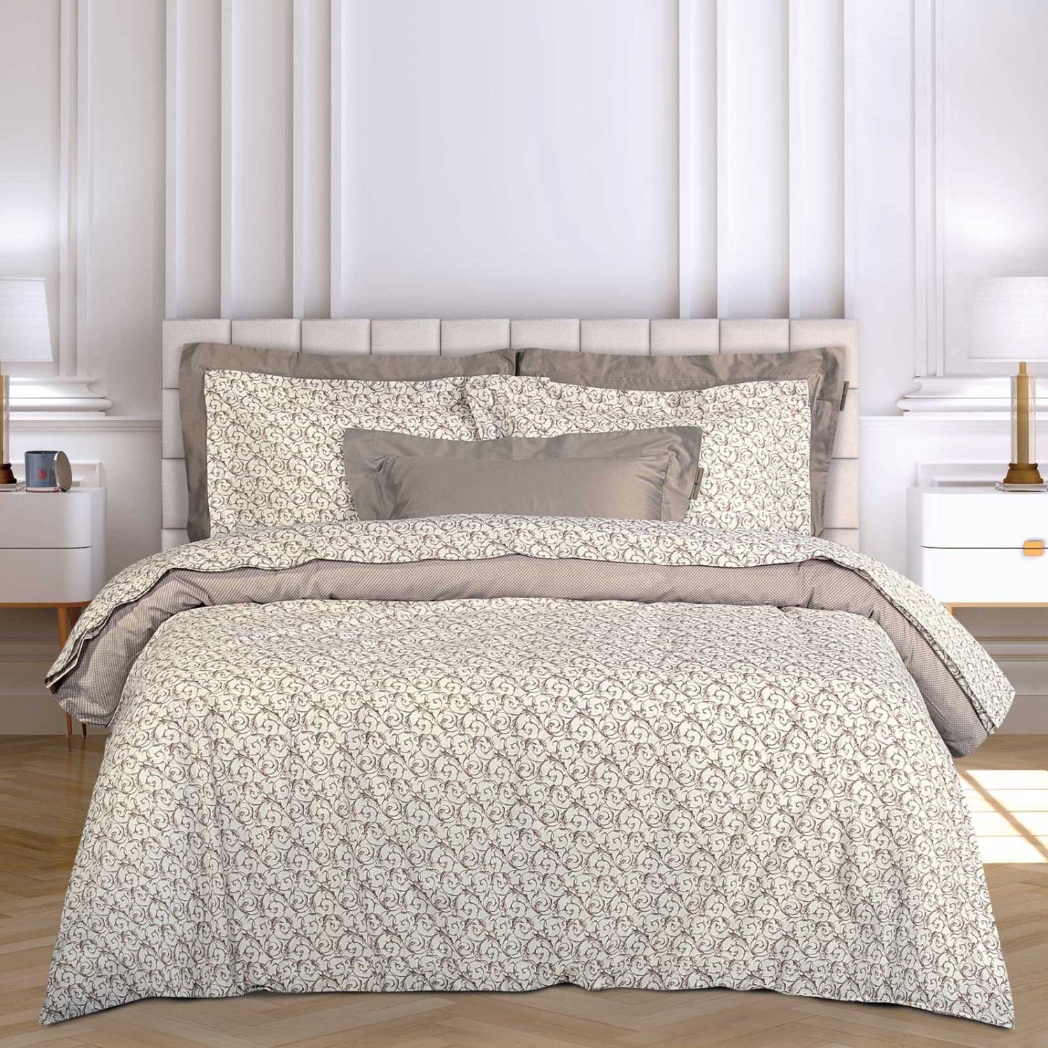 GREENWICH POLO CLUB ΠΑΠΛΩΜΑΤΟΘΗΚΗ ΣΕΤ ΥΠΕΡΔΙΠΛH ESSENTIAL 2370 BEIGE, CREAM