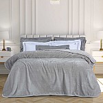 GREENWICH POLO CLUB ΚΟΥΒΕΡΤΑ VELOUR ΥΠΕΡΔΙΠΛH ESSENTIAL 3442 LIGHT GREY