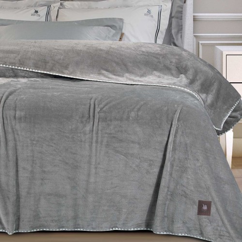 GREENWICH POLO CLUB ΚΟΥΒΕΡΤΑ FLEECE 220X240 ESSENTIAL 4439 GREY