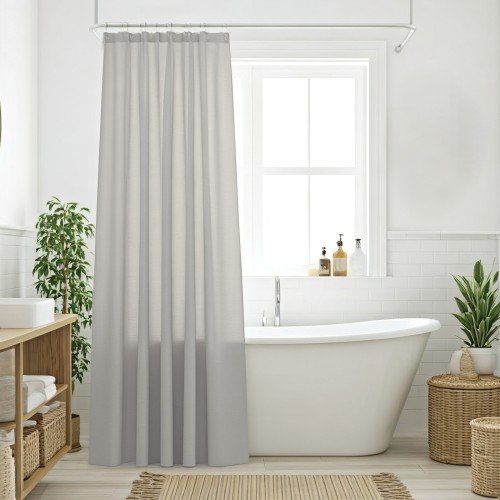 DAS HOME ΚΟΥΡΤΙΝΑ ΜΠΑΝΙΟΥ 240X180 0805 GREY