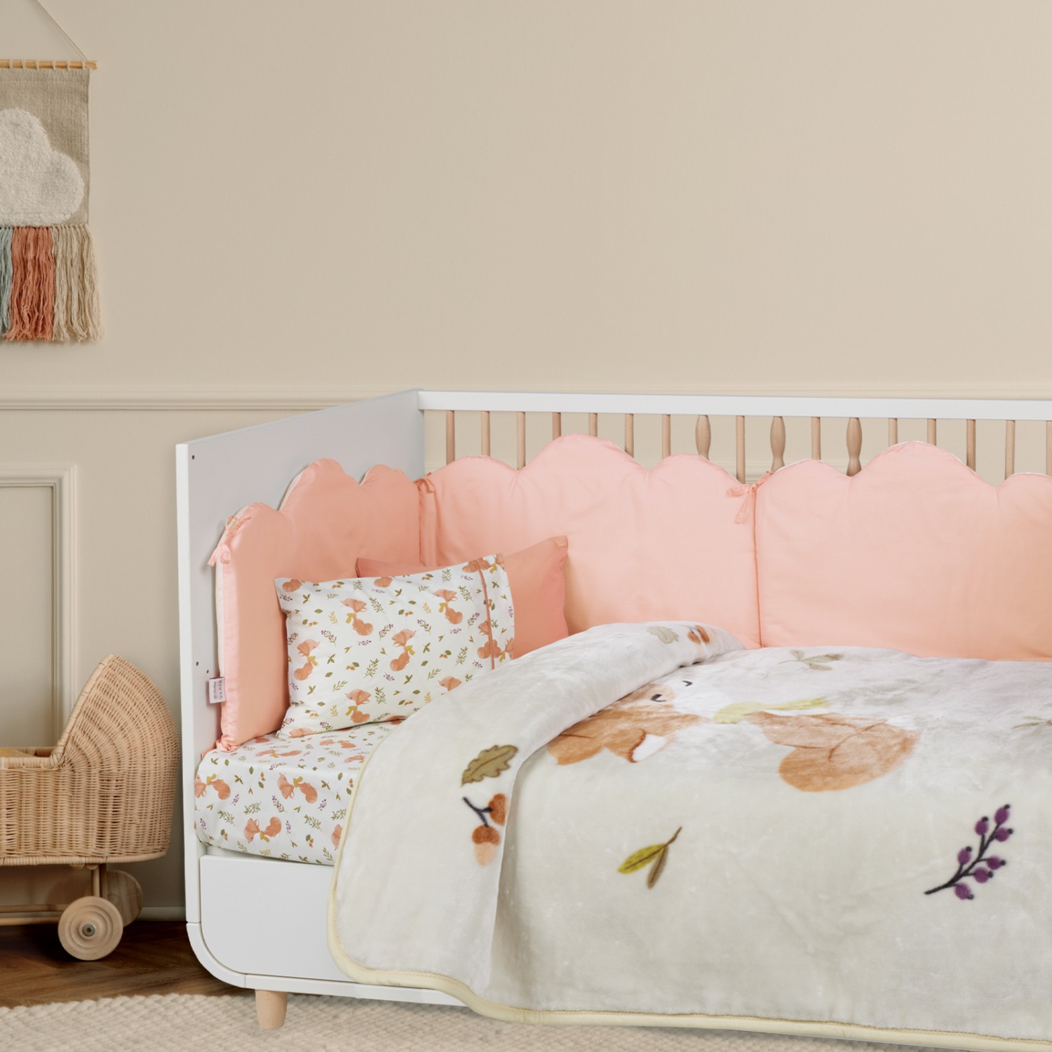 DAS BABY ΚΟΥΒΕΡΤΑ VELOUR ΚΟΥΝΙΑΣ RELAX 4978 BEIGE, TERACOTTA