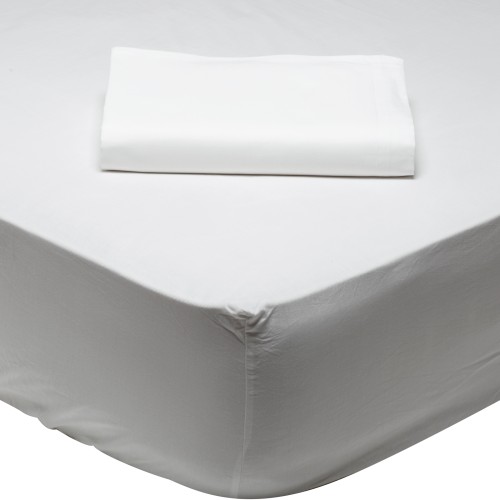 DAS HOME ΣΕΝΤΟΝΙ ΜΟΝΟ ΜΕ ΛΑΣΤΙΧΟ 100*200+35 ARTIC WHITE 1001 ARTIC WHITE