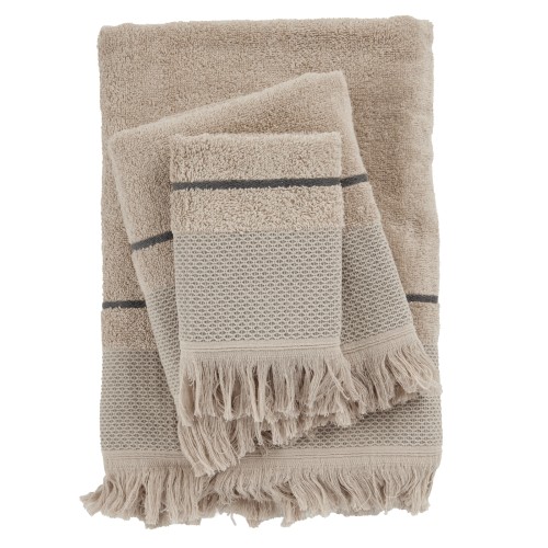 DAS HOME ΣΕΤ ΠΕΤΣΕΤΕΣ 3ΤΕΜΑΧΙΩΝ BEST 0842 TAUPE
