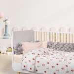 DAS BABY ΚΟΥΒΕΡΤΑ-ΜΟΥΣΕΛΙΝΑ ΚΟΥΝΙΑΣ RELAX 6621 ΚΟΚΚΙΝΟ, ΛΕΥΚΟ