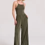FUNKY BUDDHA Γυναικεία Wide Leg Fit Ολόσωμη Φόρμα FBL009-101-12