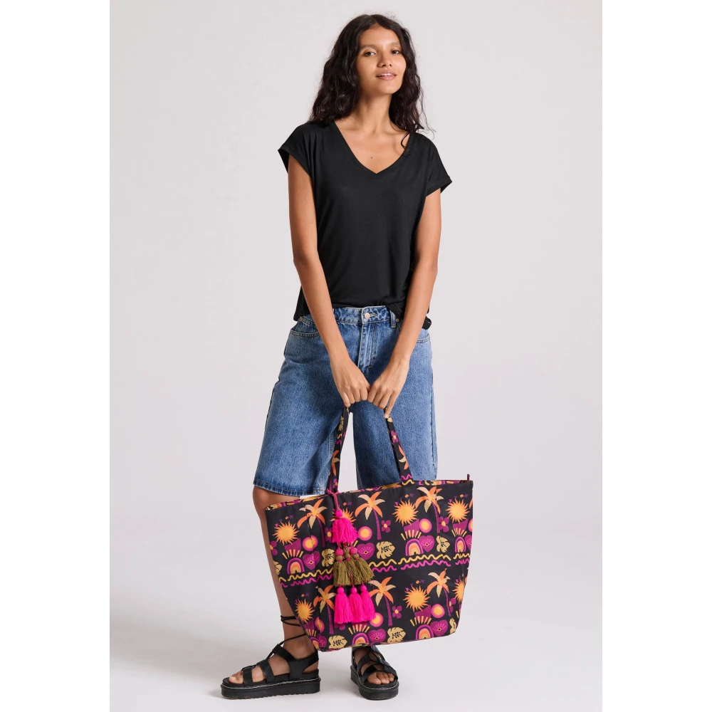 FUNKY BUDDHA Γυναικείο Μονόχρωμο T-Shirt FBL009-107-04