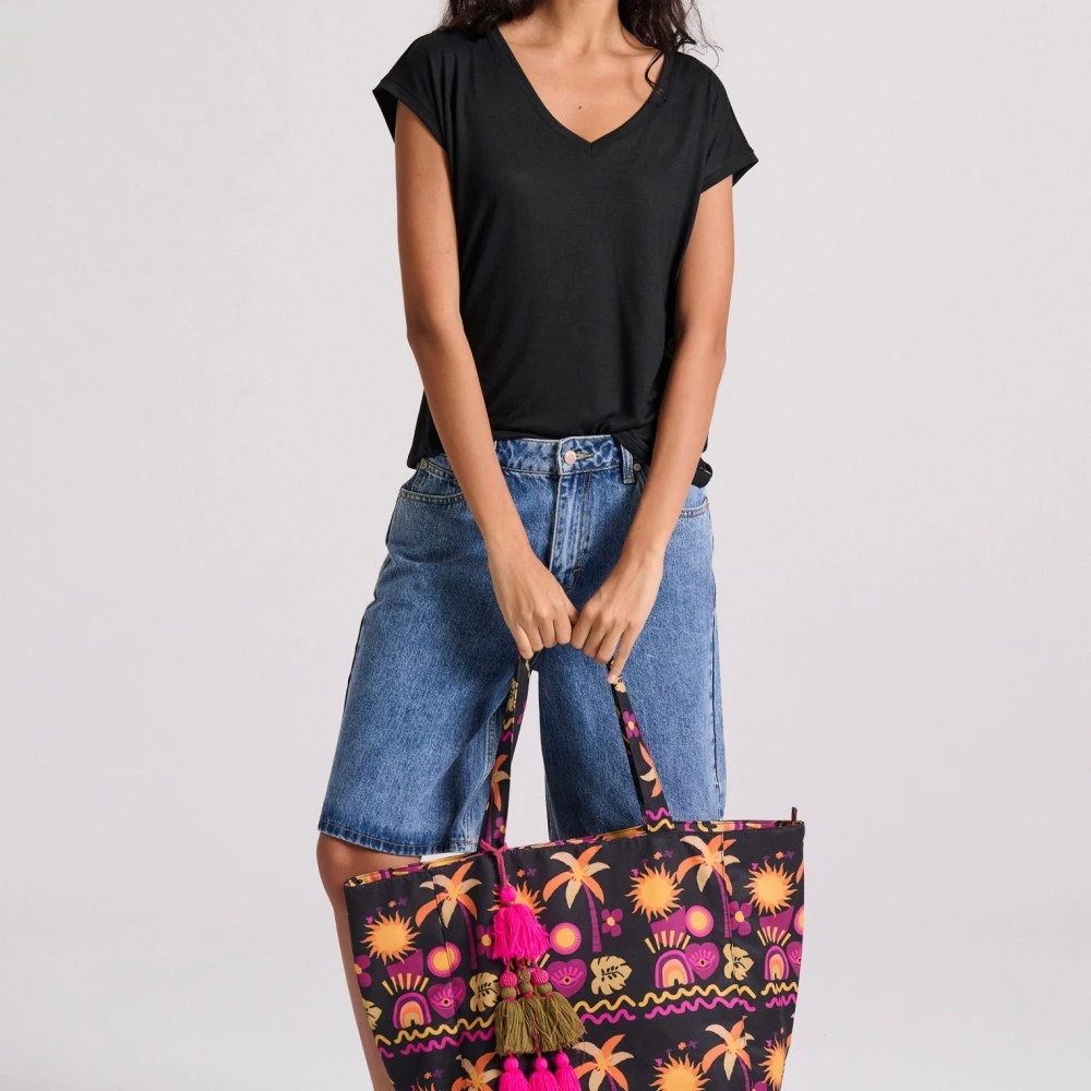 FUNKY BUDDHA Γυναικείο Μονόχρωμο T-Shirt FBL009-107-04