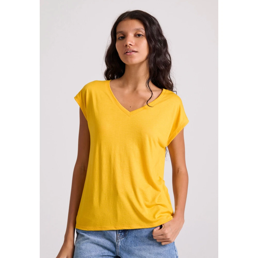 FUNKY BUDDHA Γυναικείο Μονόχρωμο T-Shirt FBL009-107-04