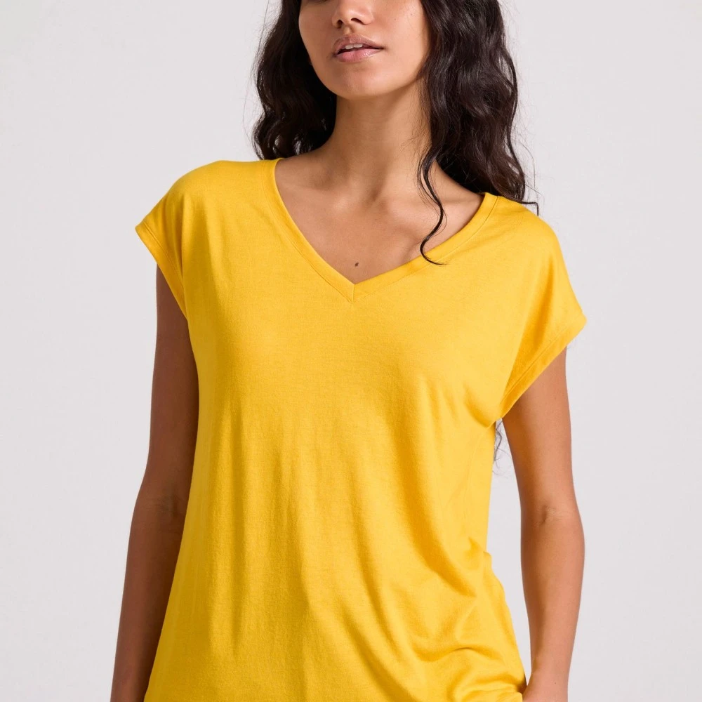 FUNKY BUDDHA Γυναικείο Μονόχρωμο T-Shirt FBL009-107-04