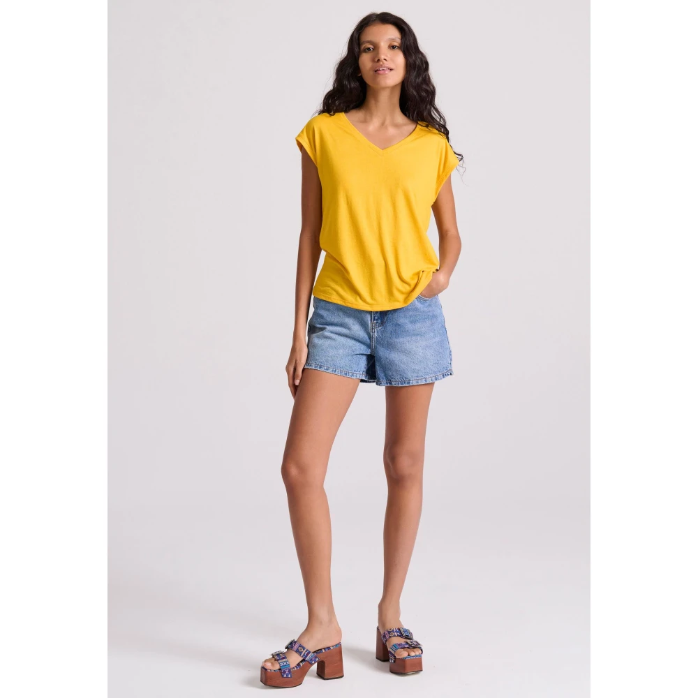 FUNKY BUDDHA Γυναικείο Μονόχρωμο T-Shirt FBL009-107-04