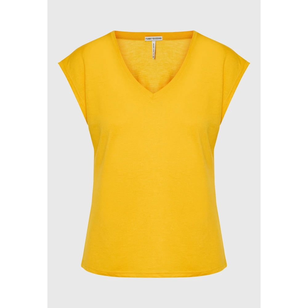 FUNKY BUDDHA Γυναικείο Μονόχρωμο T-Shirt FBL009-107-04