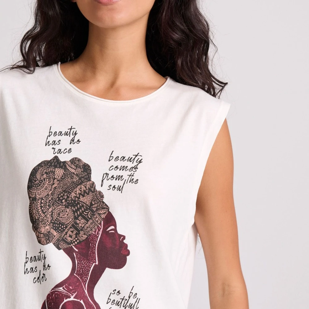 FUNKY BUDDHA Γυναικείο Αμάνικο T-Shirt FBL009-115-04