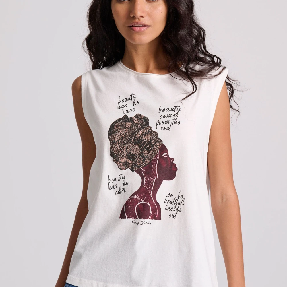 FUNKY BUDDHA Γυναικείο Αμάνικο T-Shirt FBL009-115-04