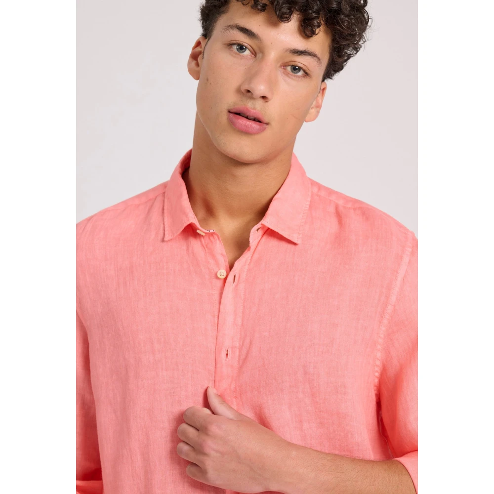 FUNKY BUDDHA Ανδρικό Garment Dyed Λινό Πουκάμισο FBM009-001-05