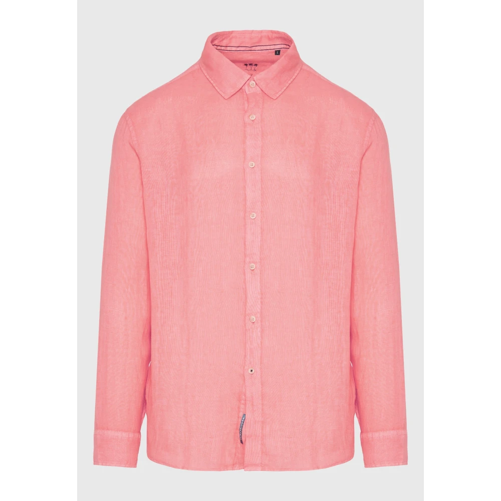 FUNKY BUDDHA Ανδρικό Garment Dyed Λινό Πουκάμισο FBM009-001-05