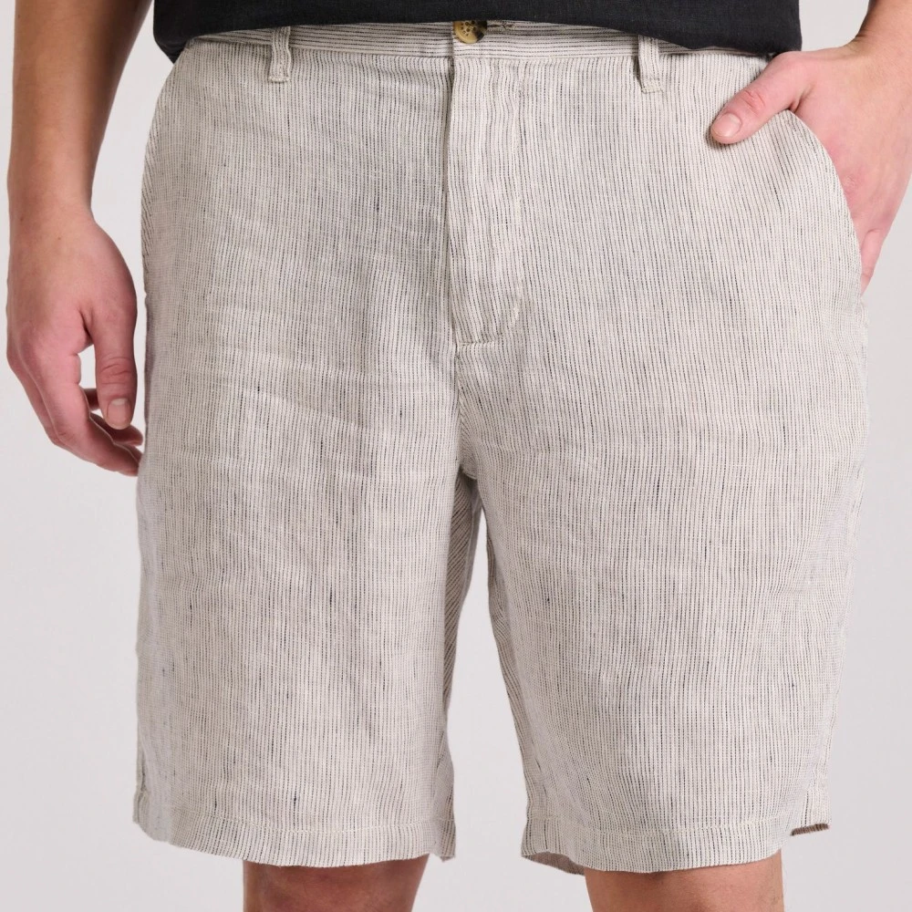 FUNKY BUDDHA Ανδρική Λινή Chino Βερμούδα FBM009-018-03