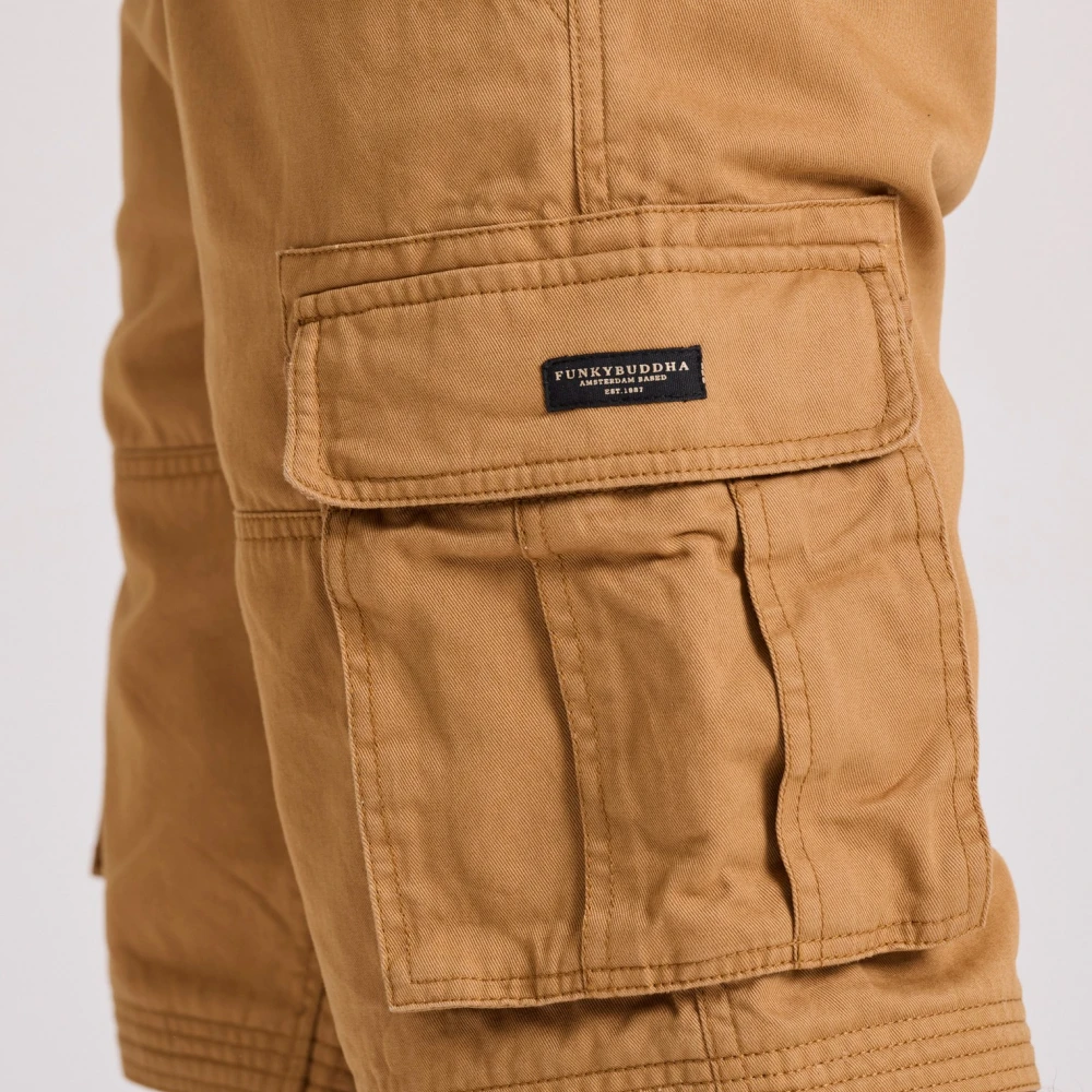 FUNKY BUDDHA Ανδρική Comfort Fit Cargo Βερμούδα FBM009-031-03