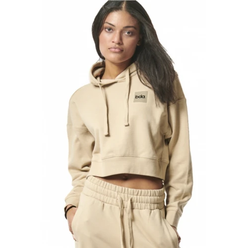 BODY ACTION Γυναικεία Μπλούζα Με Κουκούλα Cropeed 061427-01