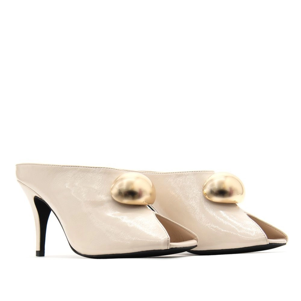 0101004219 Γυναικεία Ψηλοτάκουνα Πέδιλα Mules Jeff