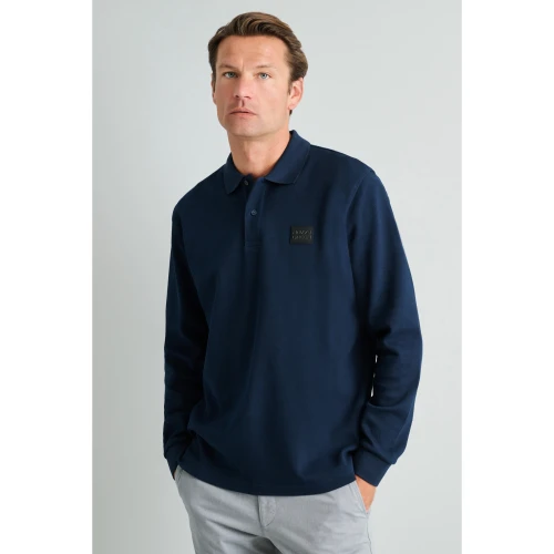 NAVY & GREEN Polo Μπλουζάκι 24GE.513 Custom Fit Ανδρικό