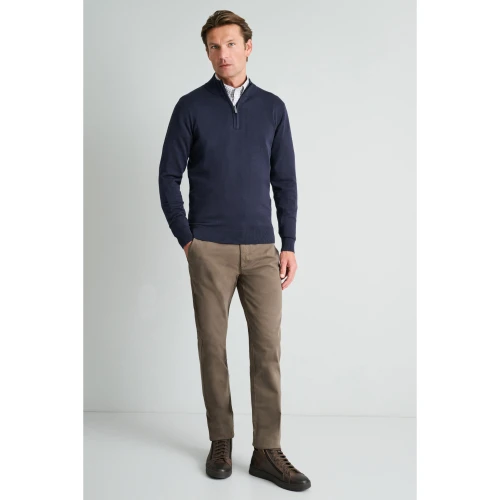 NAVY & GREEN Πλεκτό 12GG Wool Ανδρικό 24GF.001/LZ