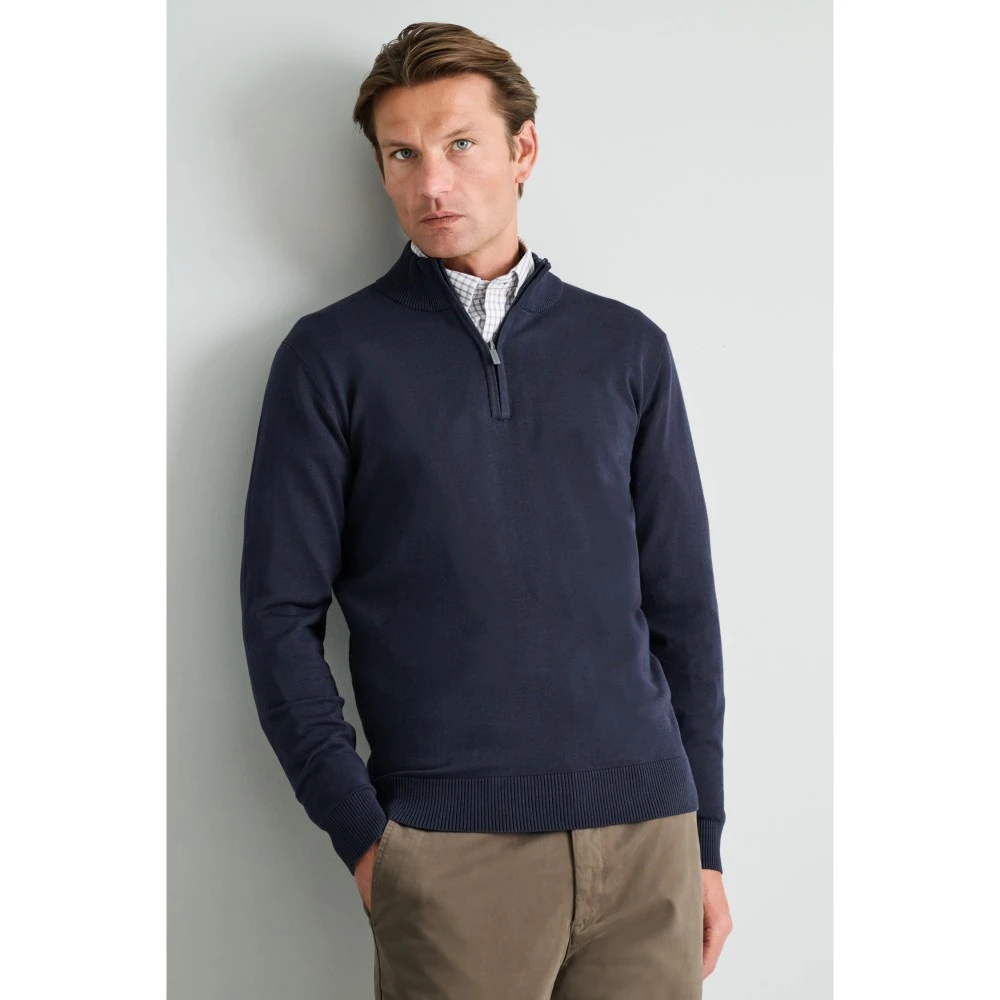 NAVY & GREEN Πλεκτό 12GG Wool Ανδρικό 24GF.001/LZ