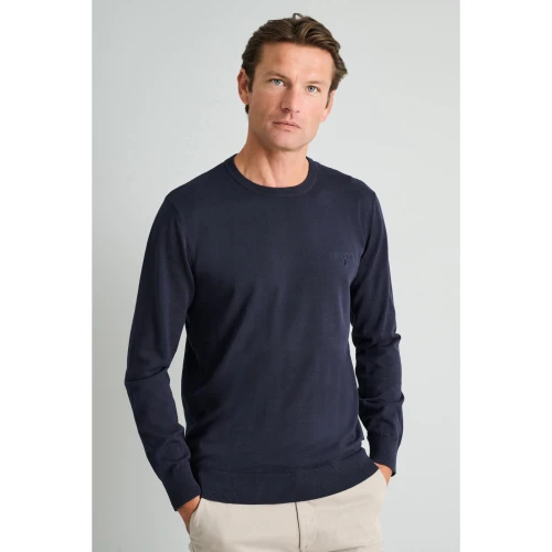 NAVY & GREEN Πλεκτό 14GG Βαμβακερό Ανδρικό