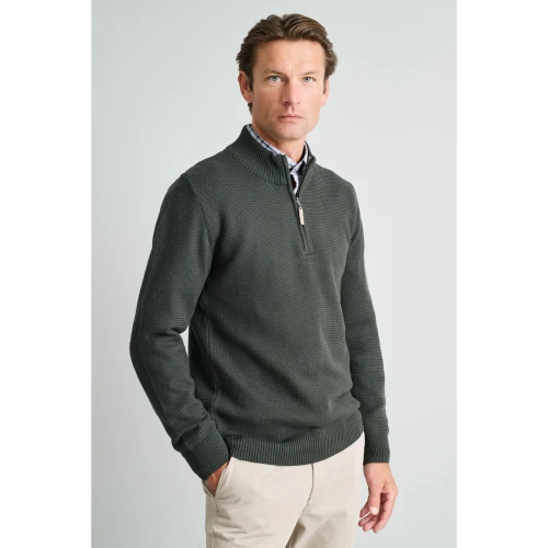 NAVY & GREEN Πλεκτό 10GG Βαμβακερό Ανδρικό