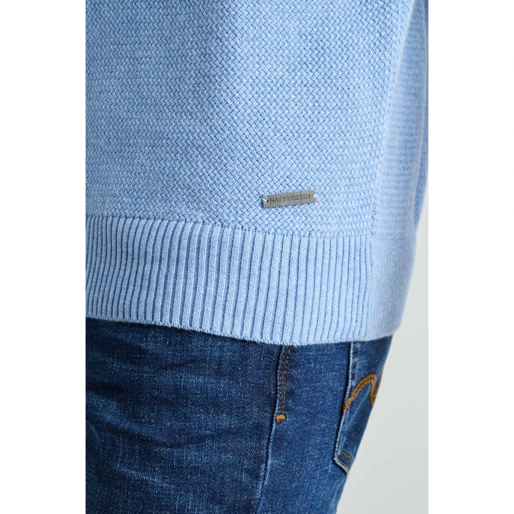 NAVY & GREEN Πλεκτό 10GG Βαμβακερό Ανδρικό