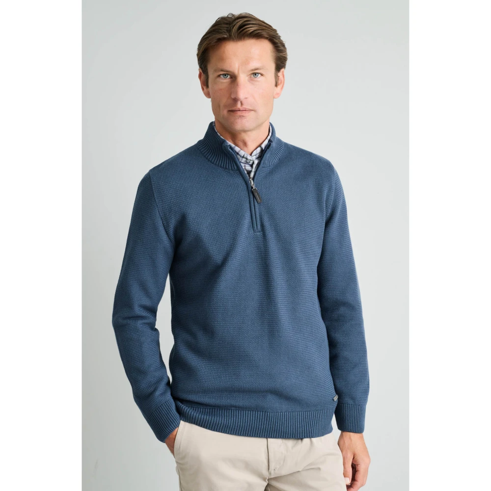 NAVY & GREEN Πλεκτό 10GG Βαμβακερό Ανδρικό