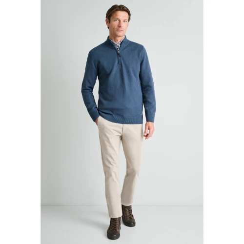 NAVY & GREEN Πλεκτό 10GG Βαμβακερό Ανδρικό