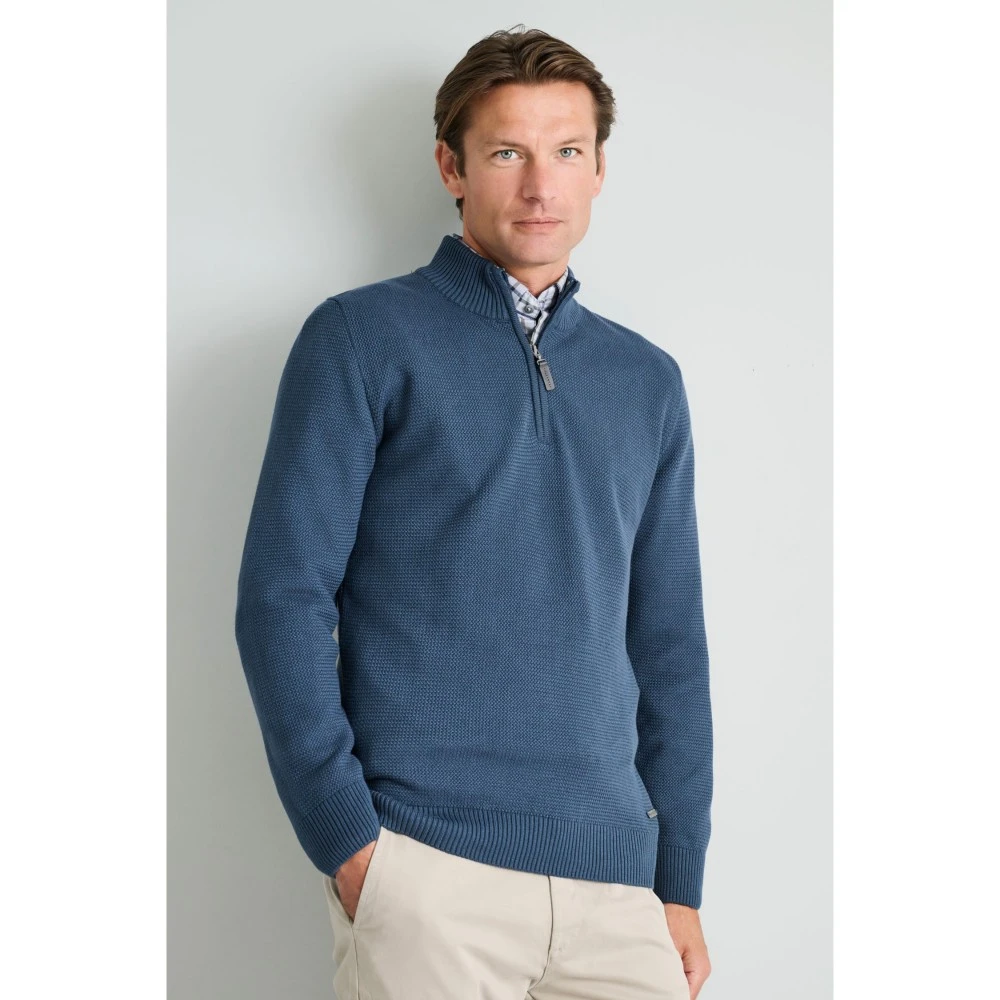 NAVY & GREEN Πλεκτό 10GG Βαμβακερό Ανδρικό