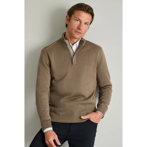 NAVY & GREEN Πλεκτό 10GG Βαμβακερό Ανδρικό