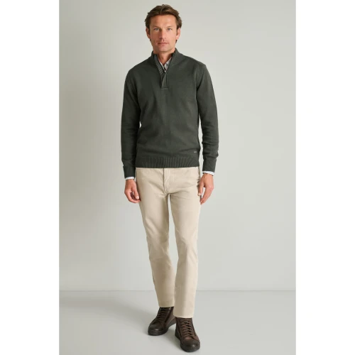 NAVY & GREEN Πλεκτό 10GG Βαμβακερό Ανδρικό