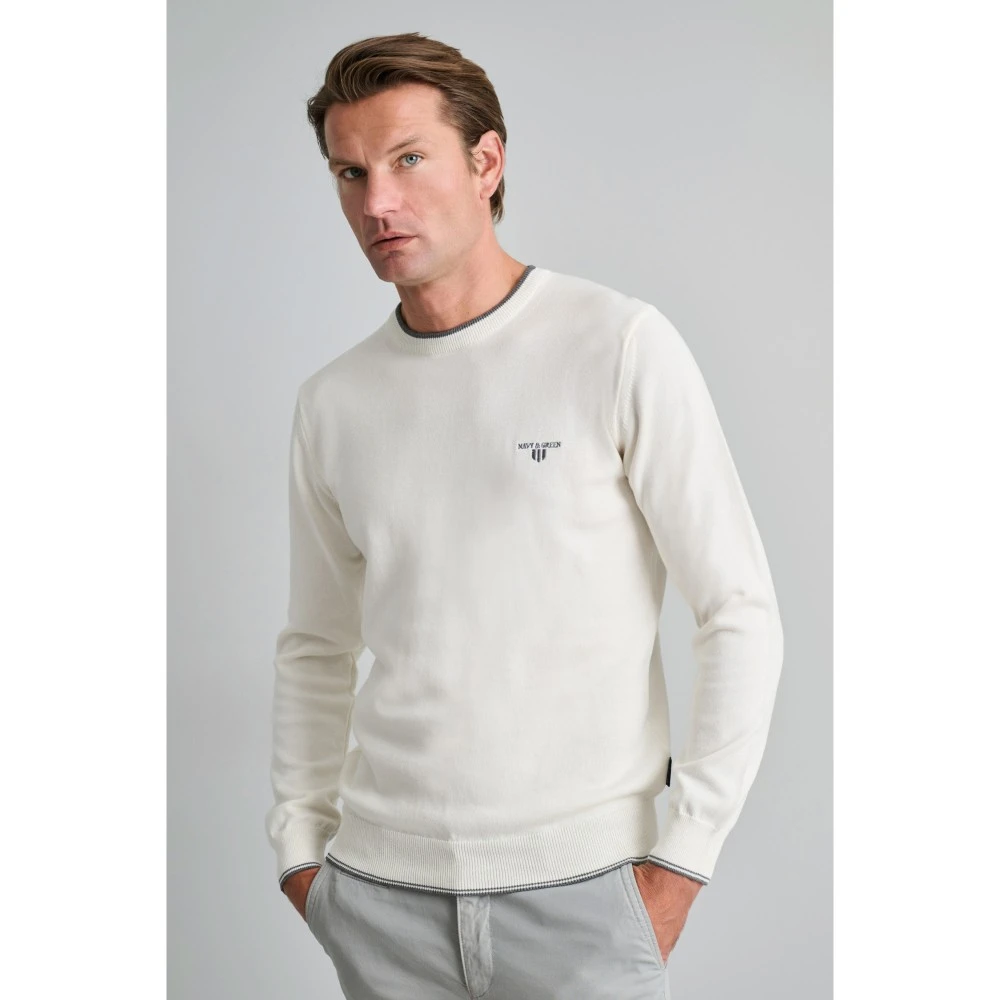 NAVY & GREEN Πλεκτό 12GG Βαμβακερό Ανδρικό