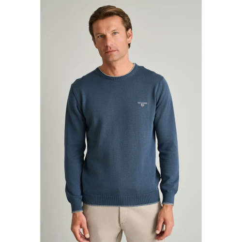 NAVY & GREEN Πλεκτό 12GG Βαμβακερό Ανδρικό