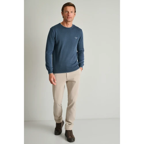 NAVY & GREEN Πλεκτό 12GG Βαμβακερό Ανδρικό