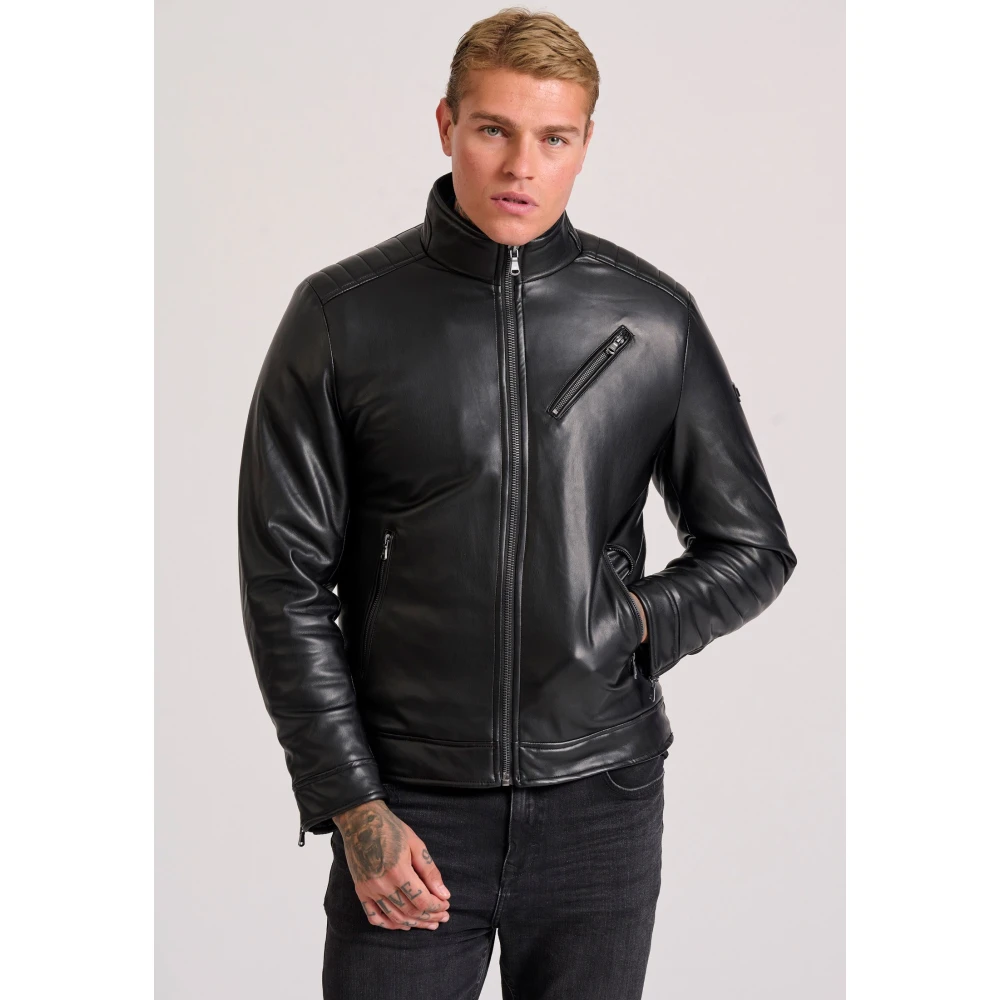 FUNKY BUDDHA Biker μπουφάν από οικολογικό δέρμα (PU)